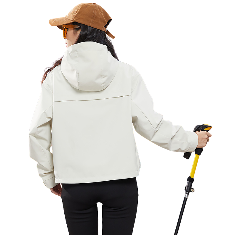 Kurze Regenjacke Damen - Wasserabweisend - Verstellbarer Saum