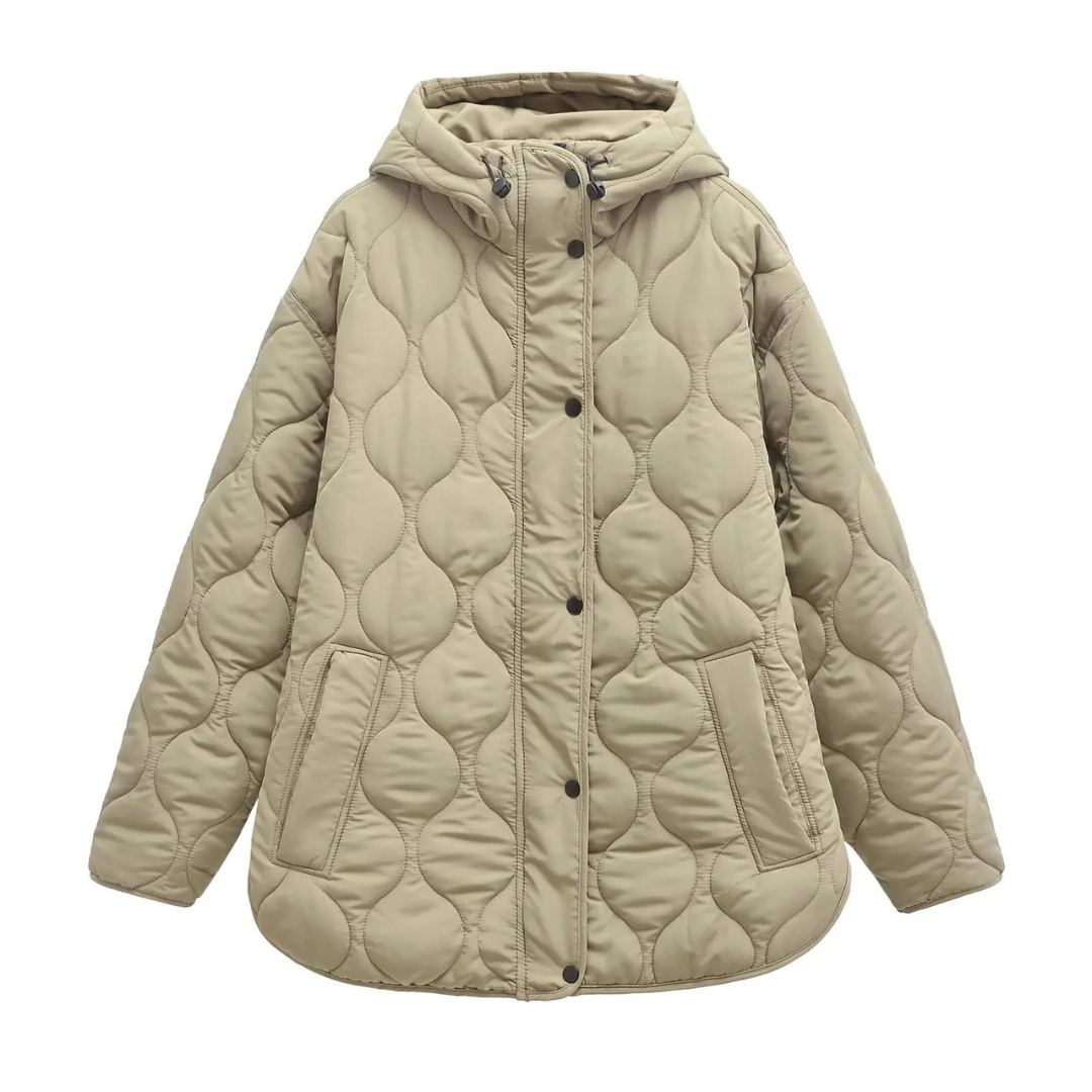 Wintermantel Damen mit Kapuze - Wasserdicht & Winddicht - Steppdesign