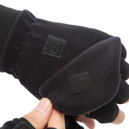 Winterhandschuhe 2-in-1 – Klapp-Fäustling – Fleecefutter – Unisex