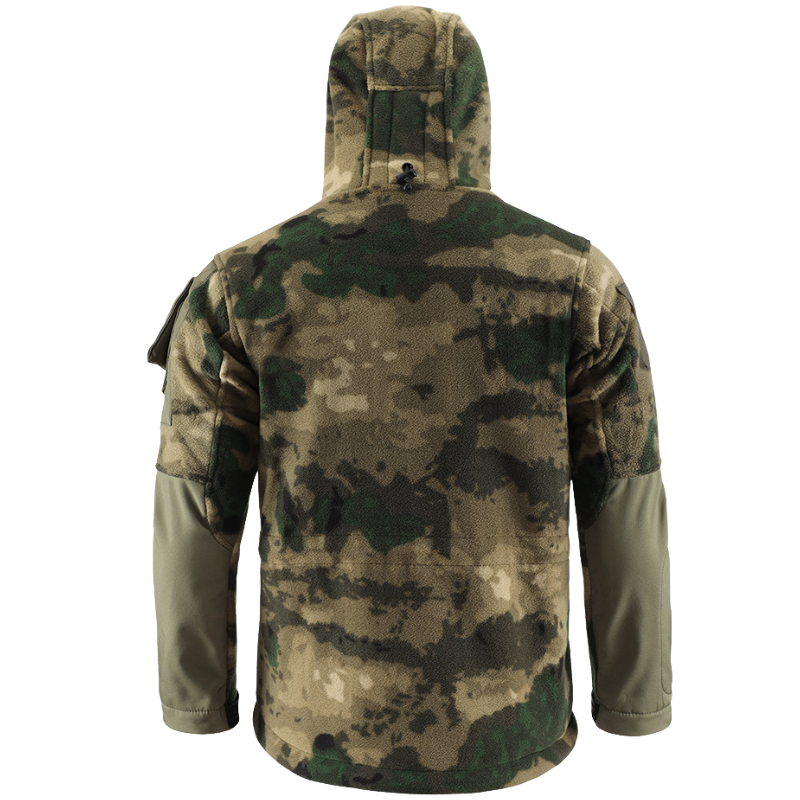 Fleecejacke Herren - Taktisch mit Kapuze - Camouflage & Uni