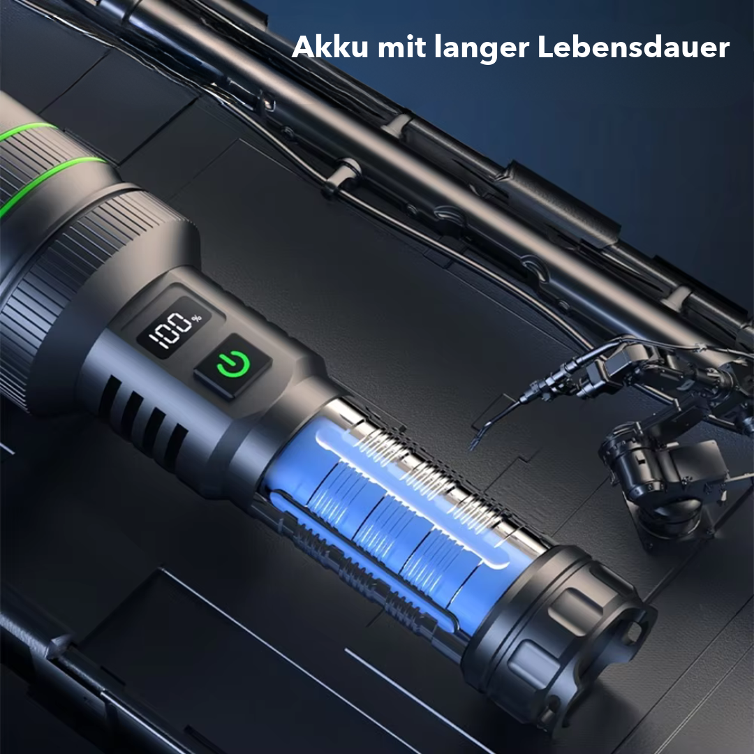 LED Taschenlampe - Zoombar bis 3 km - Extrem Hell