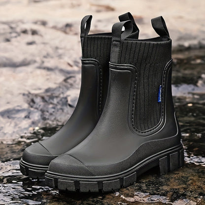 Gummistiefel Damen im Chelsea-Look - Wasserdicht - Rutschfeste Profilsohle