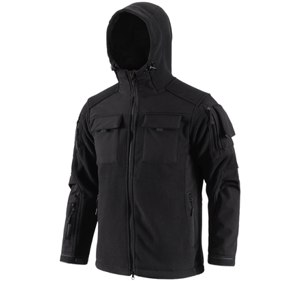 Fleecejacke Herren - Taktisch mit Kapuze - Camouflage & Uni