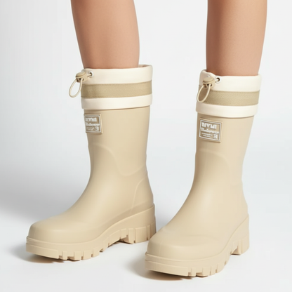 Gummistiefel Damen halbhoch - Plateausohle - wasserdicht