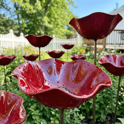 Vogeltränke Garten – Blumen Design – Wetterfest