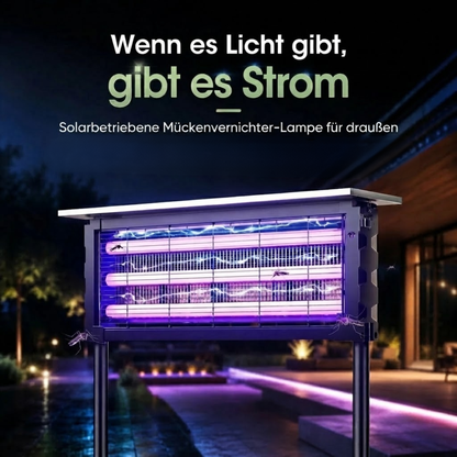 Solar Mückenlampe XXL - Drei UV-Röhren - Innen Außen Dualer Lademodus