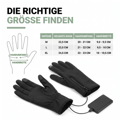 Beheizte Handschuhe wasserdicht winddicht mit Powerbank