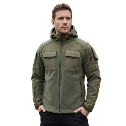 Fleecejacke Herren - Taktisch mit Kapuze - Camouflage & Uni
