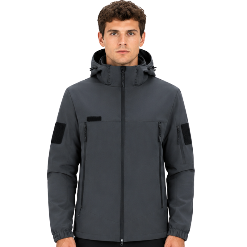 Übergangsjacke Herren - Abnehmbare Kapuze - Fleecefutter