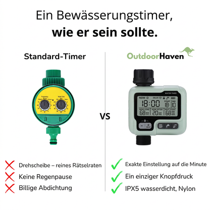 Digitaler Bewässerungstimer – Einstellbar 1 Sek. bis 99 Min. – Garten & Rasen