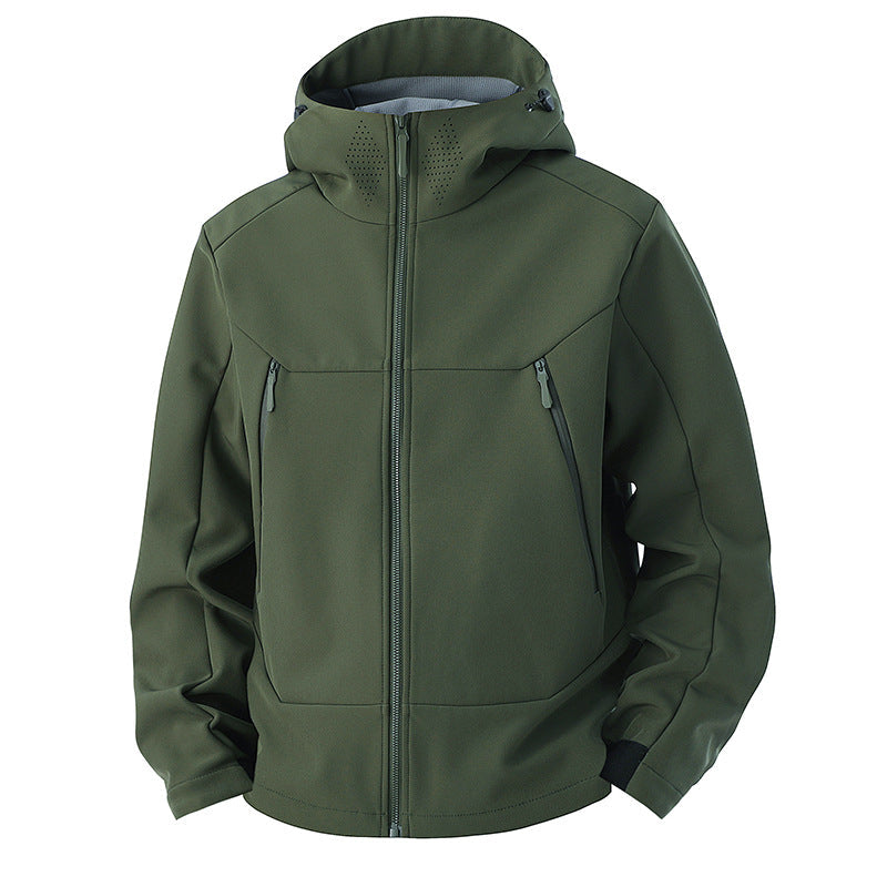 Softshelljacke Herren - Fleecefutter - Kapuze & Belüftung
