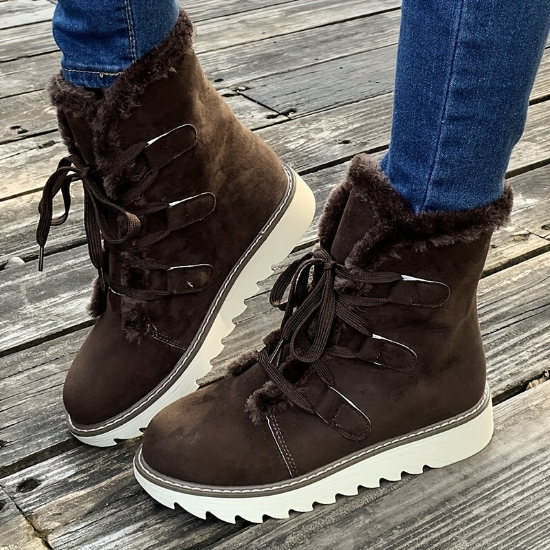 Winterstiefel Damen - Plateau - mit Schnürung