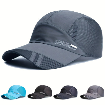 Herren-Sportcap mit Schirm - Schnelltrocknend - Mesh-Panels