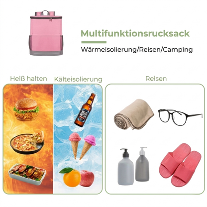 Isolierter Kühlrucksack - Picknick Lunchtasche - Auslaufsichere Kühltasche