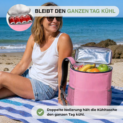 Isolierter Kühlrucksack - Picknick Lunchtasche - Auslaufsichere Kühltasche
