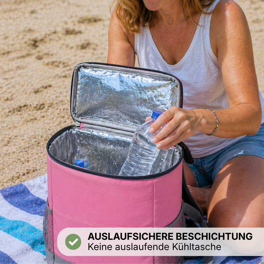 Isolierter Kühlrucksack - Picknick Lunchtasche - Auslaufsichere Kühltasche