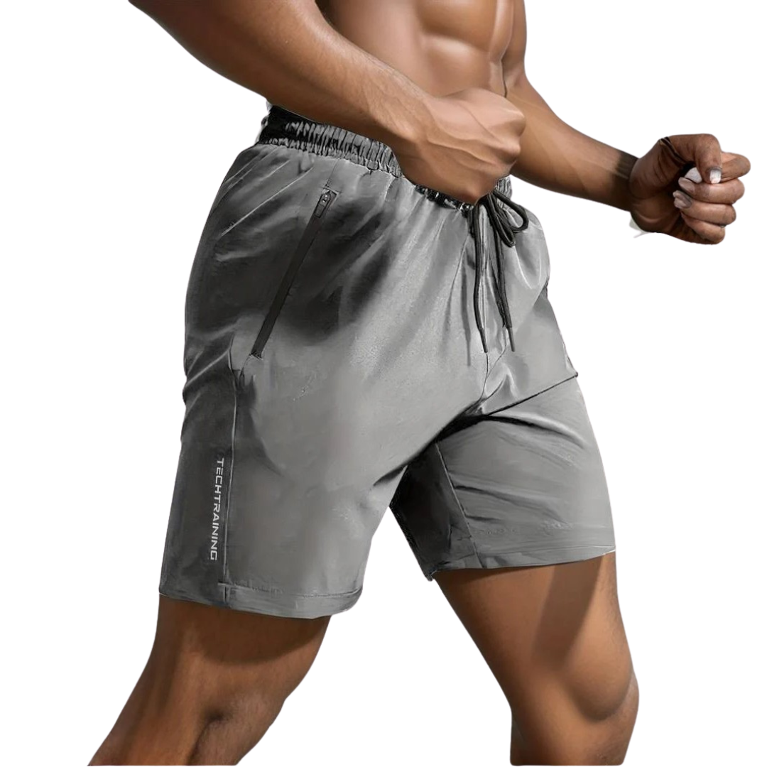 Herren Sportshorts – Reißverschlusstaschen – Atmungsaktiv