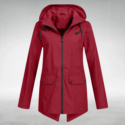 Regenjacke Damen Kurz - Übergangsjacke mit Kapuze, 6 Farben