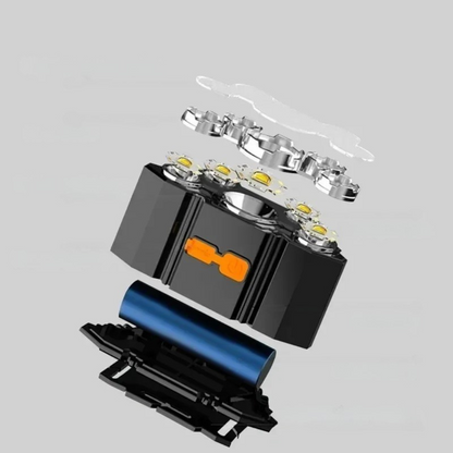 LED Stirnlampe USB - 5 LEDs, 4 Leuchtmodi & SOS - Spritzwasserfest