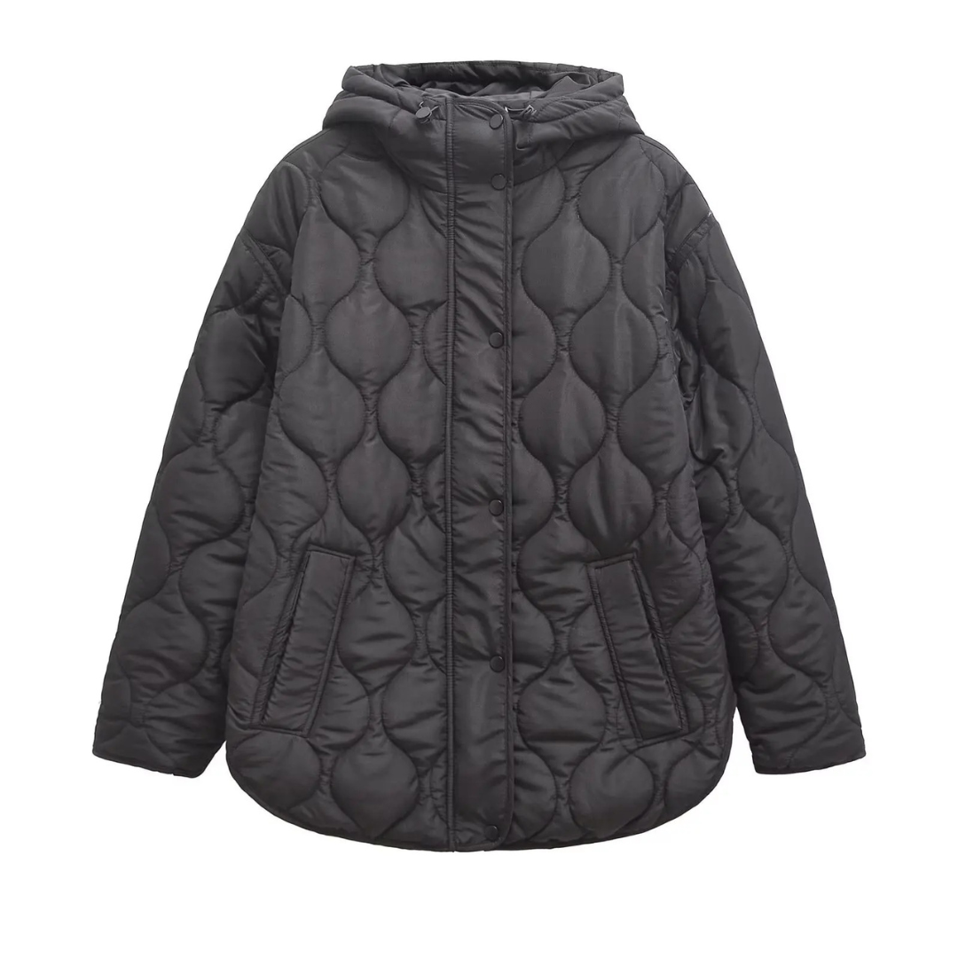 Wintermantel Damen mit Kapuze - Wasserdicht & Winddicht - Steppdesign