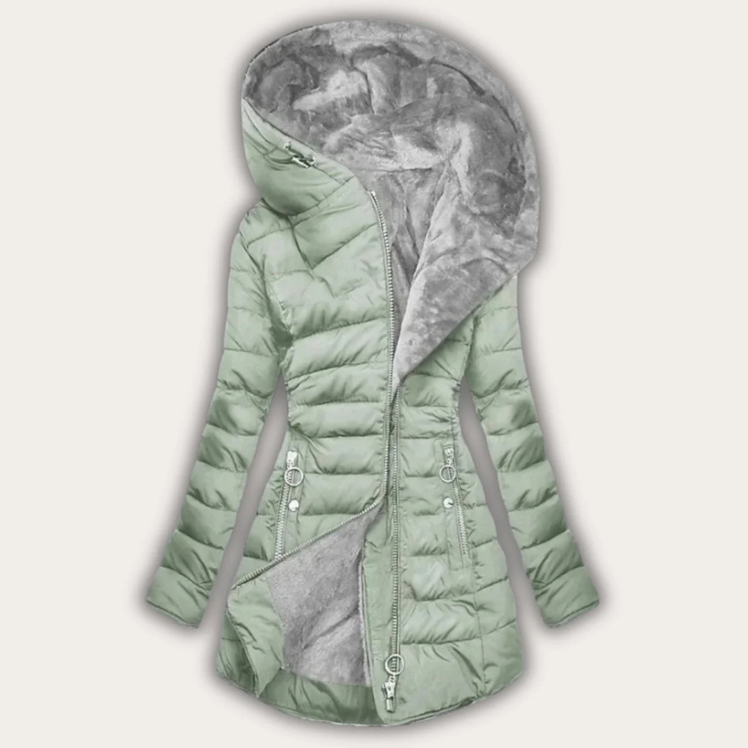 Steppjacke Damen - Wasserdicht & Winddicht - Kunstfell & Kapuze