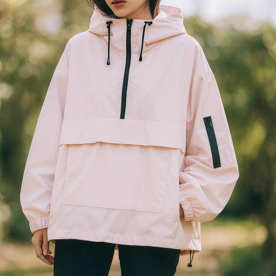Regenjacke Damen & Herren - Anorak mit Kapuze - Wasserabweisend & Winddicht