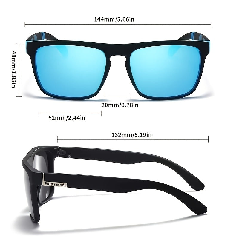 Polarisierte Sonnenbrille 3er-Set - Eckige Fassung - UV-Filter