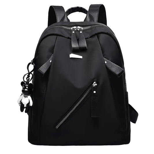 Schulrucksack für Mädchen - Oxford-Gewebe - mit Anhänger