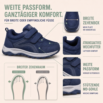 Orthopädische Schuhe Herren - Klettverschluss - Weite Passform
