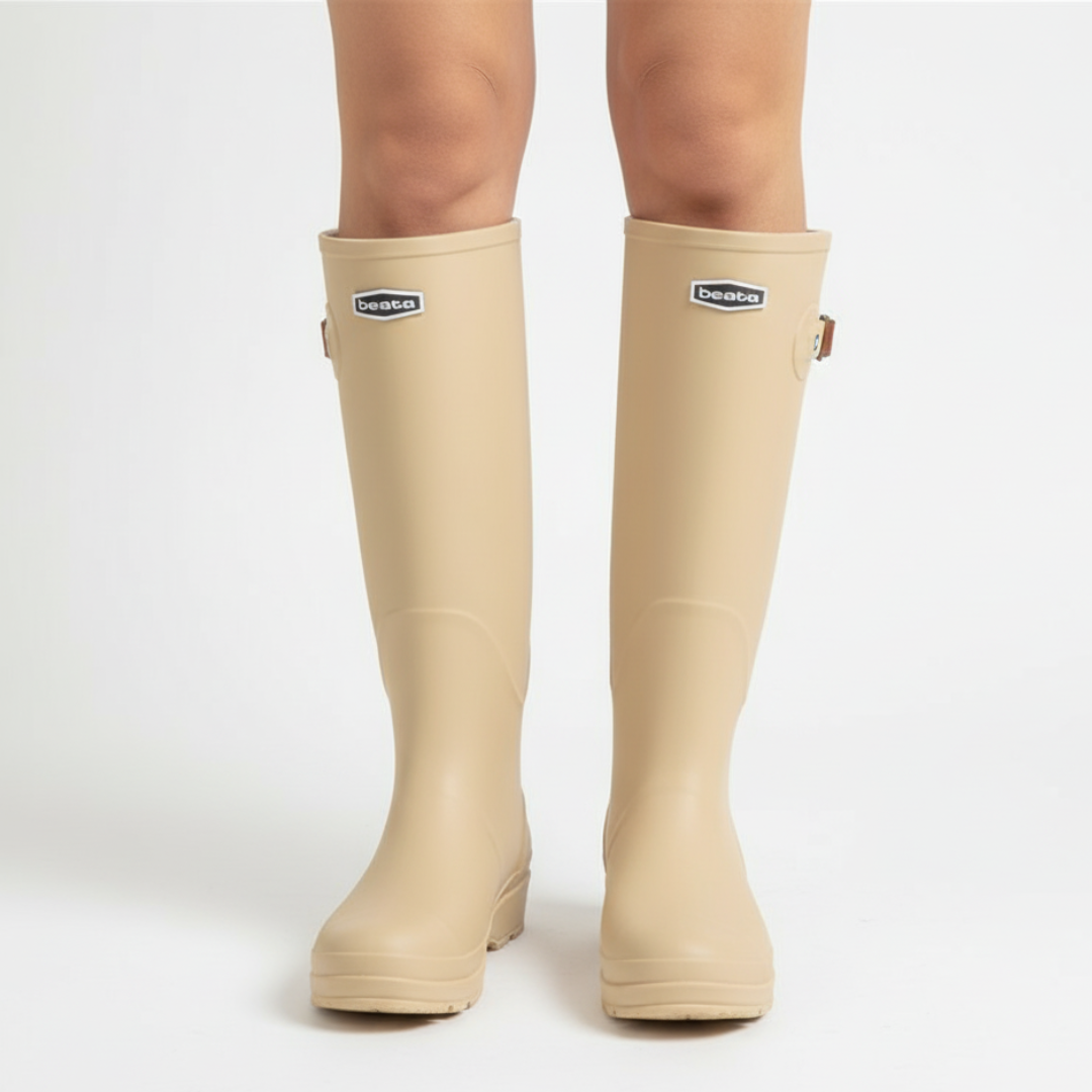 Regenstiefel Damen Kniehoch Wasserdicht & Rutschfest aus PVC