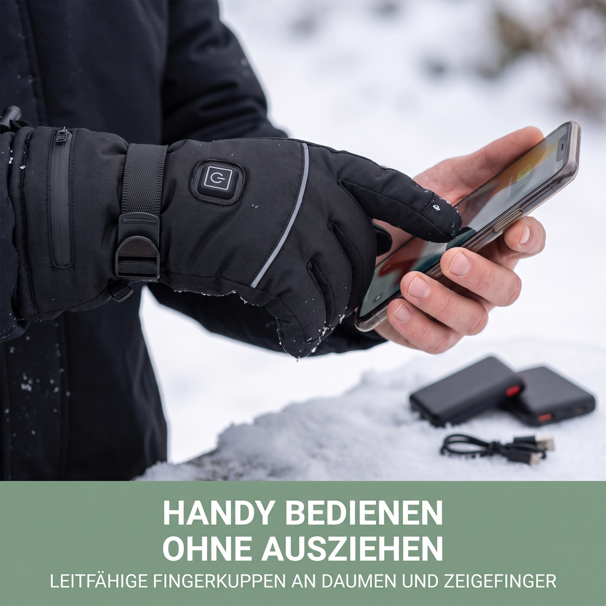 Beheizte Handschuhe mit 3 Heizstufen und Akku