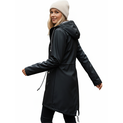 Regenmantel Damen Lang - Übergangsjacke mit Kapuze, bis 5XL