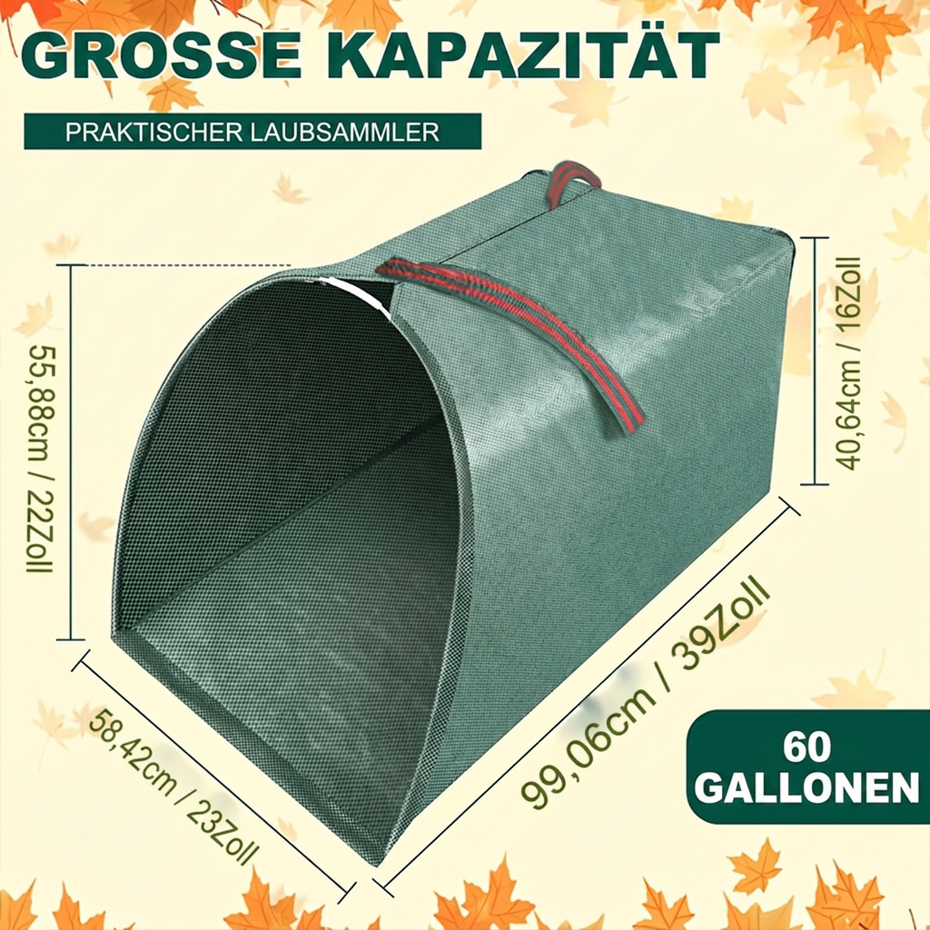 Laubsammler 227 L - Faltbarer Gartenabfallsack im Kehrblech-Stil