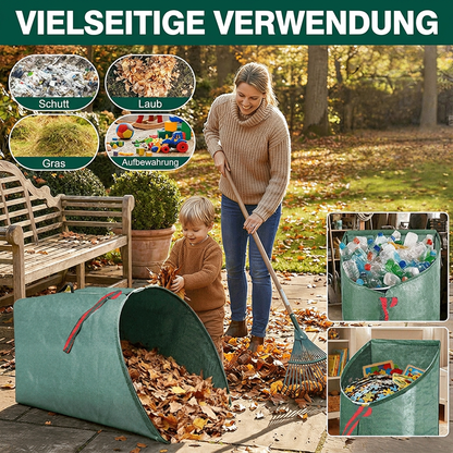 Laubsammler 227 L - Faltbarer Gartenabfallsack im Kehrblech-Stil