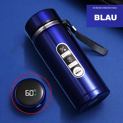 Thermosflasche mit LED-Temperaturanzeige - Edelstahl - 500 ml / 1 L
