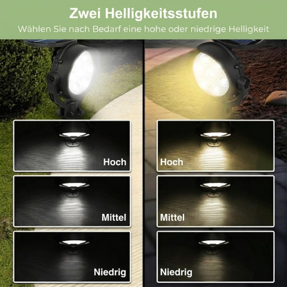 Solar-Gartenstrahler LED IP65 – 180° Verstellbar – Set mit 2 Stück