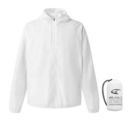 Übergangsjacke Herren - Wasserabweisender Windbreaker - Faltbar mit Packbeutel