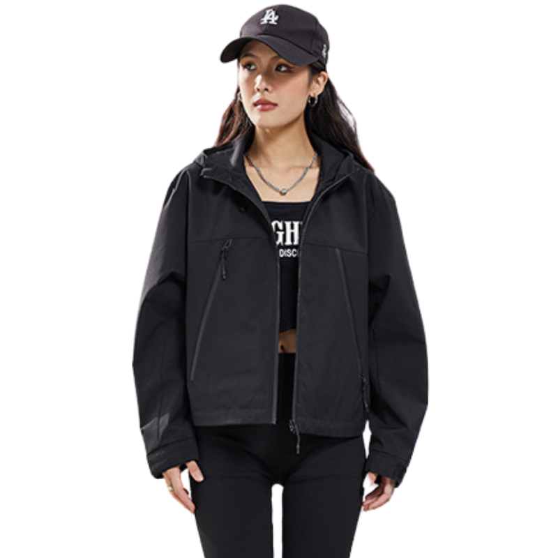 Kurze Regenjacke Damen - Wasserabweisend - Verstellbarer Saum