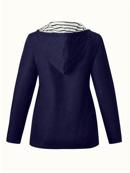 Übergangsjacke Damen Leicht - Regenjacke mit Kapuze, Wasserabweisend