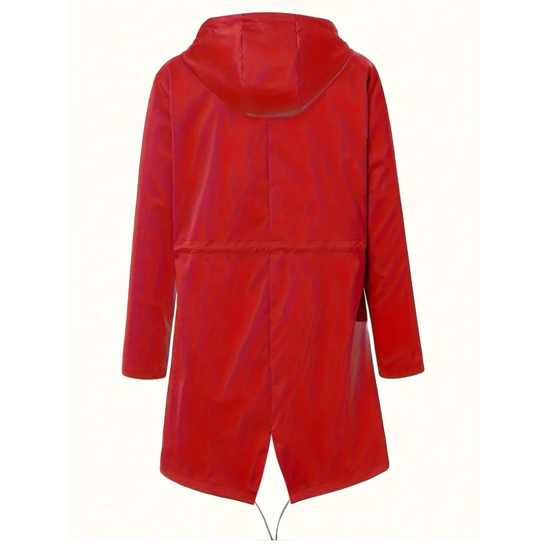 Regenmantel Damen Lang - Übergangsjacke mit Kapuze, bis 5XL