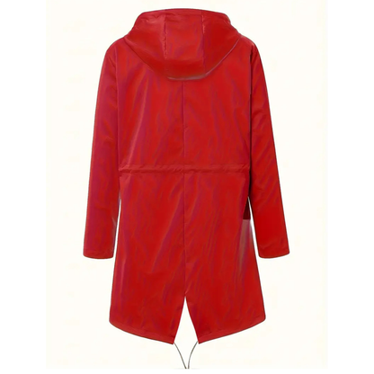 Regenmantel Damen Lang - Übergangsjacke mit Kapuze, bis 5XL