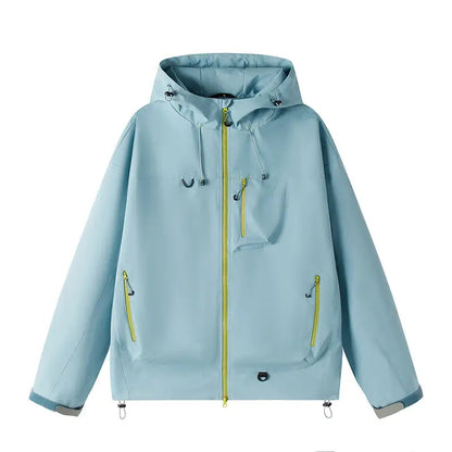 Regenjacke Damen mit Kapuze - Wasserabweisend - Netzfutter