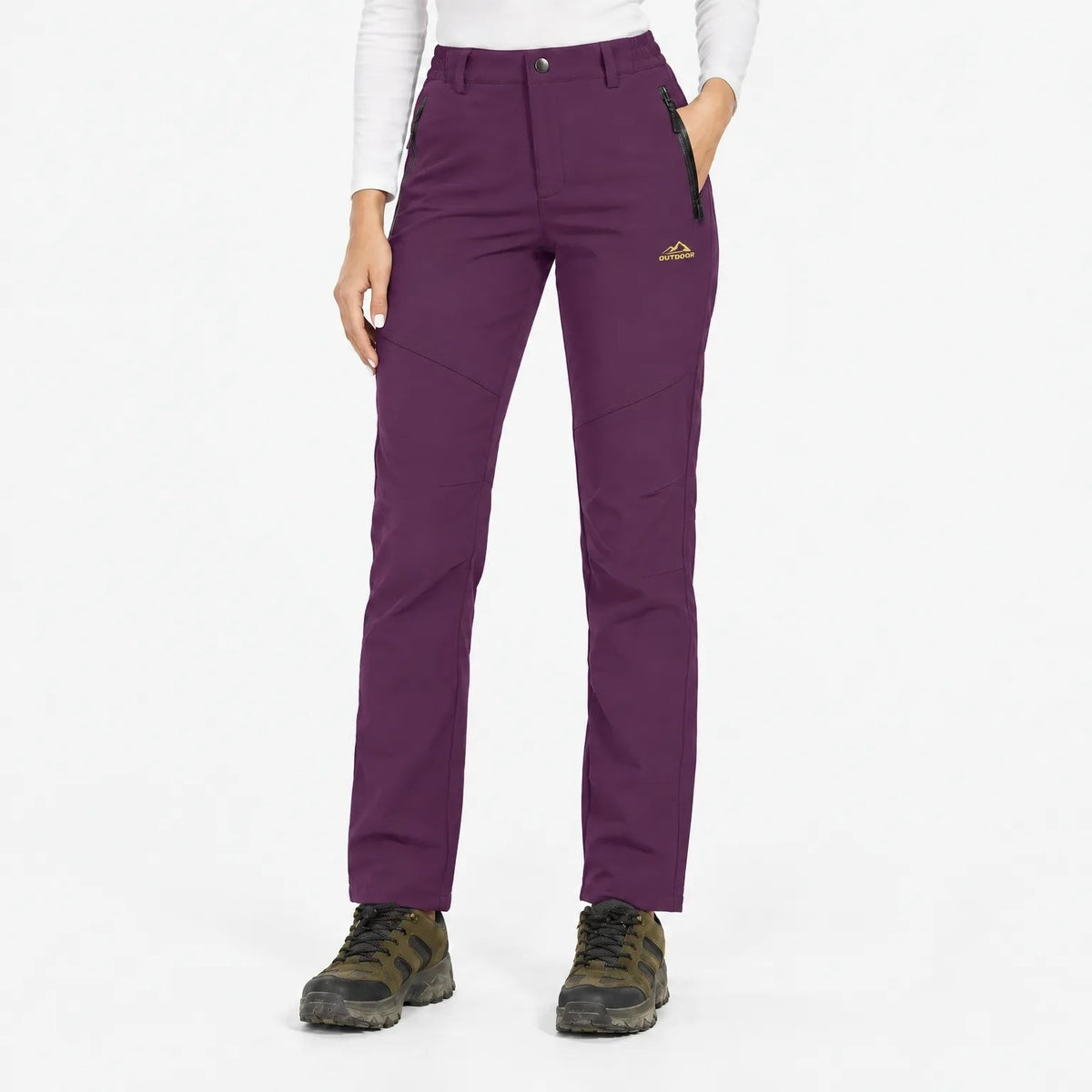 Thermohose Damen Gefüttert in Lilarot