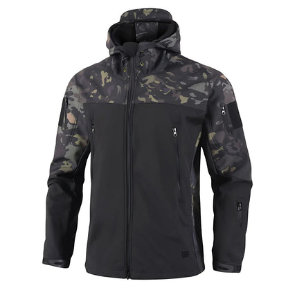 Softshelljacke Herren - Fleecefutter - Taktisches Design mit Kapuze