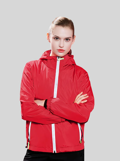 Windbreaker Damen Ultraleicht - Übergangsjacke mit Kapuze und UV-Schutz