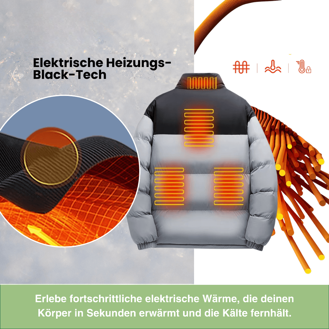 Beheizte Jacke - 6 Heizzonen - 3 Temperaturstufen - Unisex