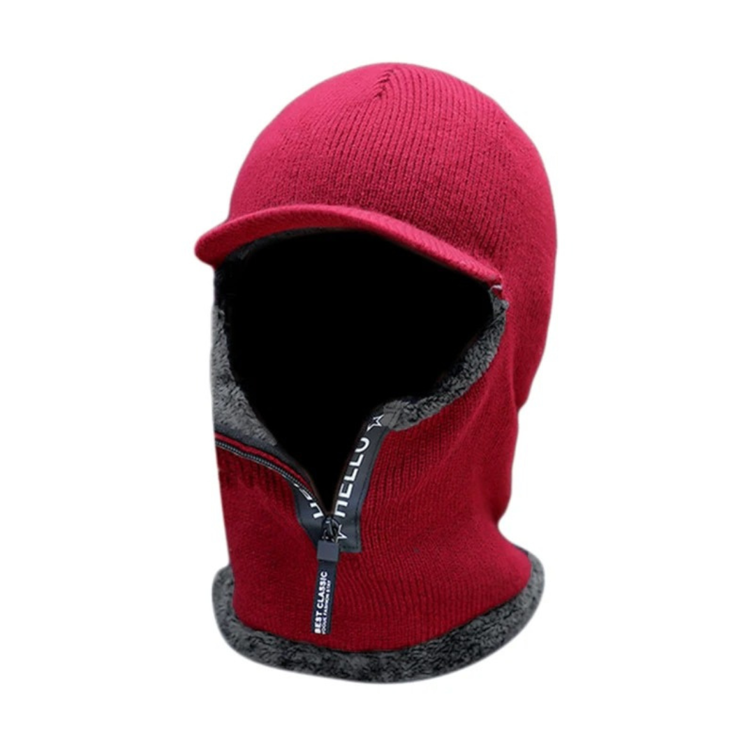 Wintermütze - mit Windschutz - Fleecefutter