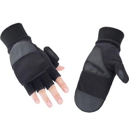 Winterhandschuhe 2-in-1 – Klapp-Fäustling – Fleecefutter – Unisex