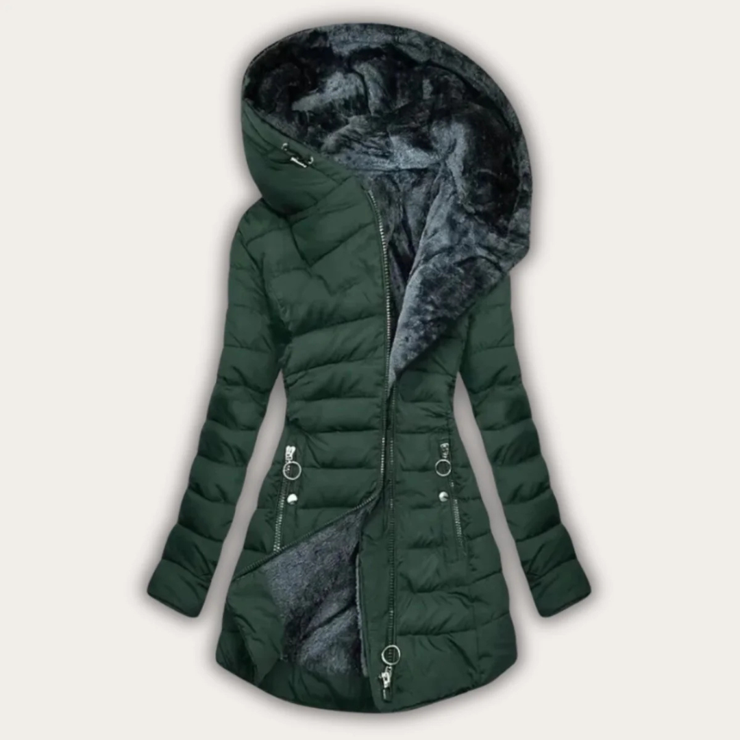 Steppjacke Damen - Wasserdicht & Winddicht - Kunstfell & Kapuze