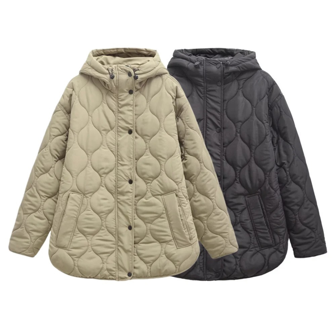 Wintermantel Damen mit Kapuze - Wasserdicht & Winddicht - Steppdesign